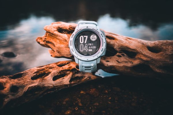 a watch on a rock