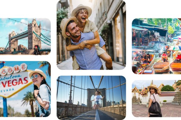 Go City travel collage featuring urban sightseeing destinations and attractions