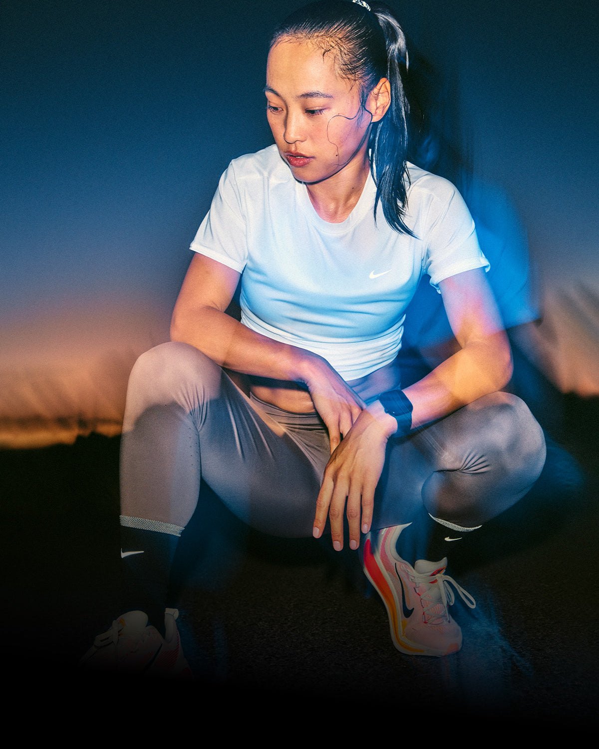 Runner wearing performance footwear from the Lovell Sports range