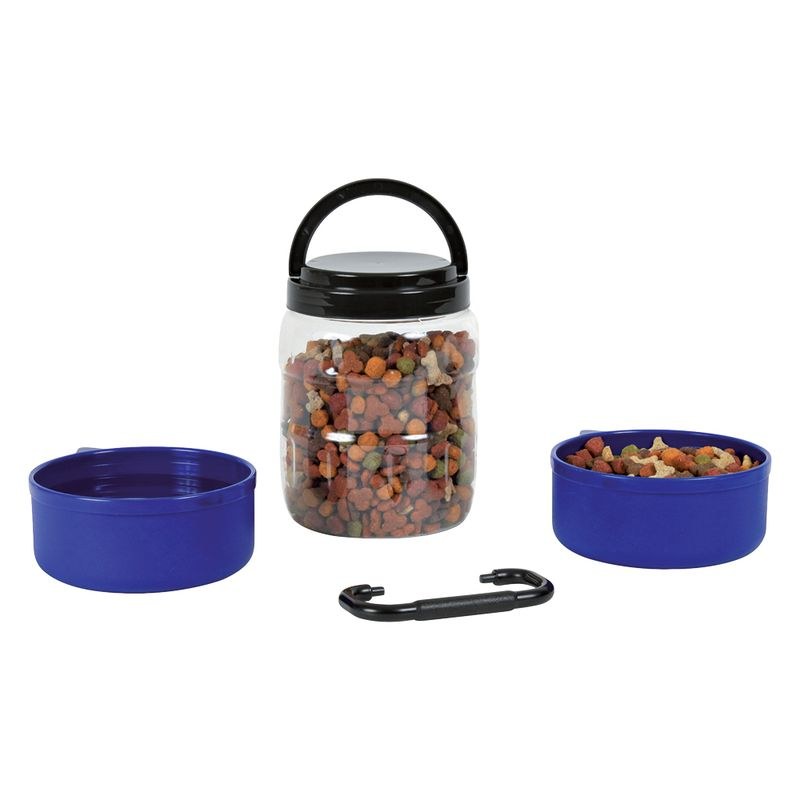 Travel feeding set for dogs available from Zoohit