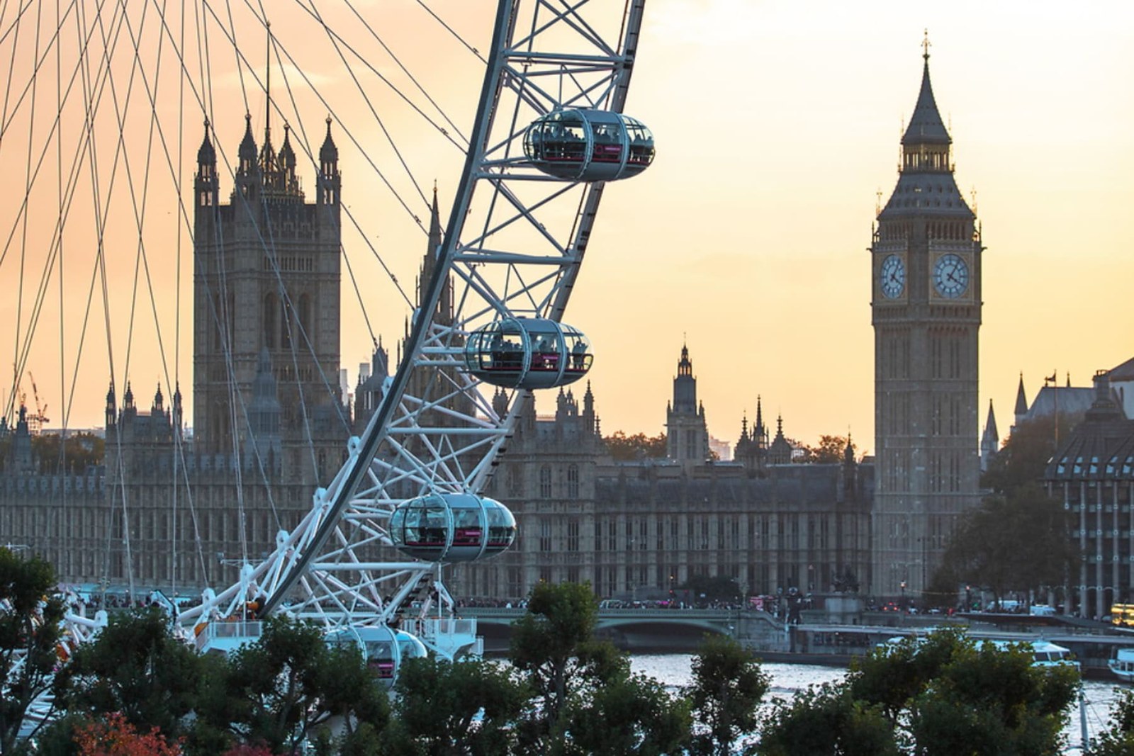 London Eye beside the River Thames as an example Go City attraction